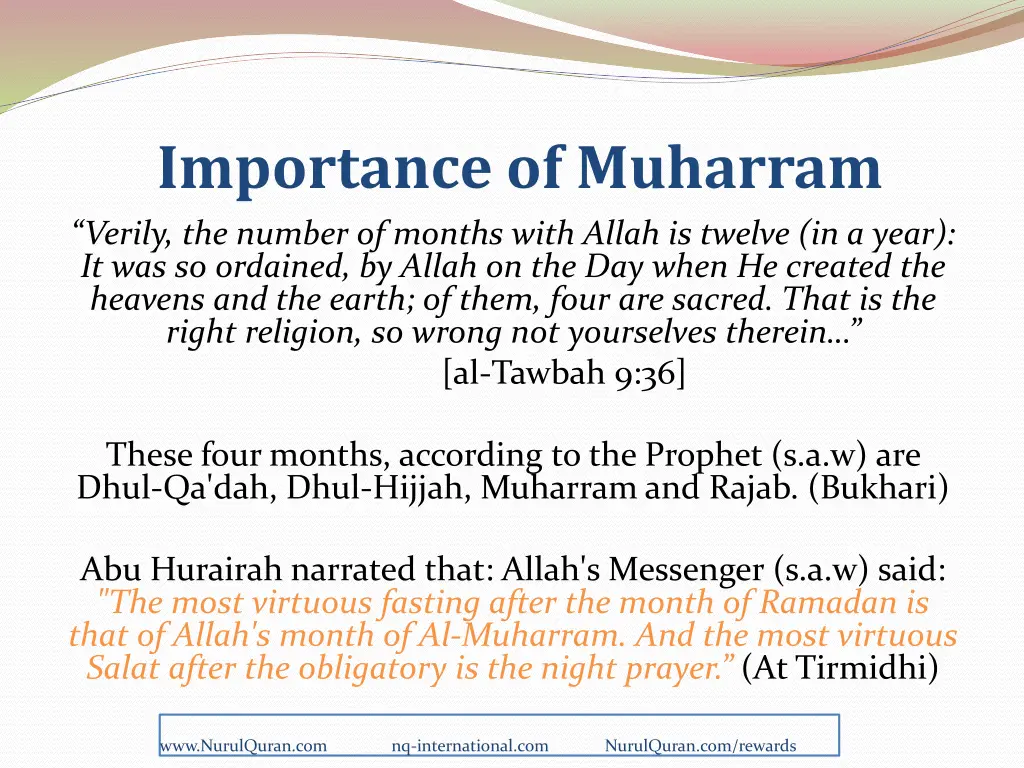 importance of muharram verily the number