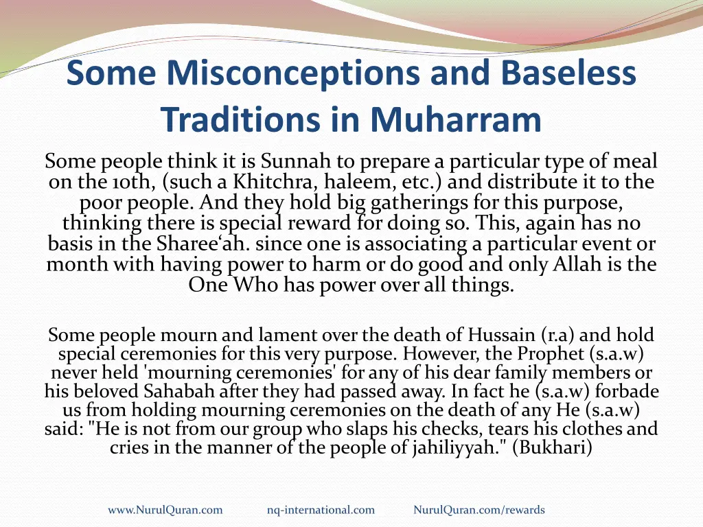 some misconceptions and baseless traditions 1