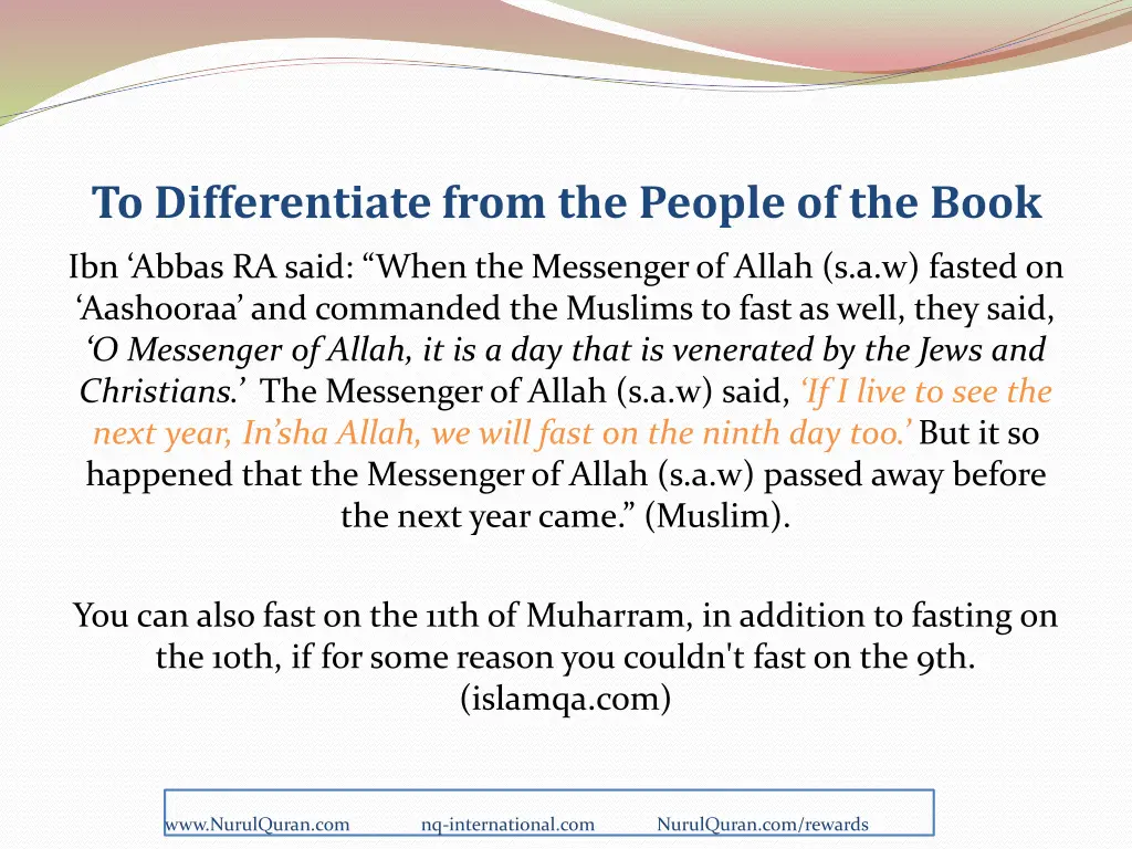to differentiate from the people of the book