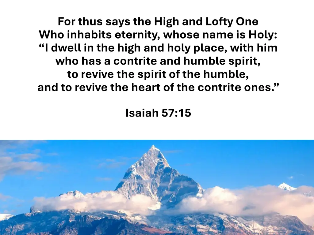 for thus says the high and lofty one who inhabits 1