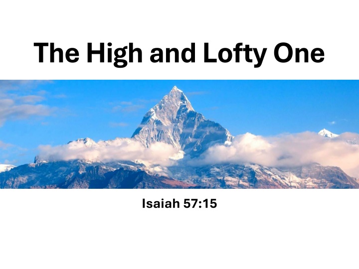 the high and lofty one