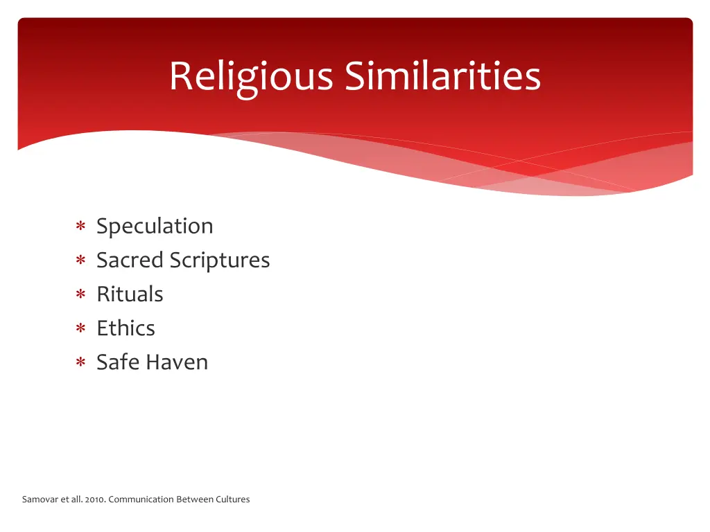 religious similarities