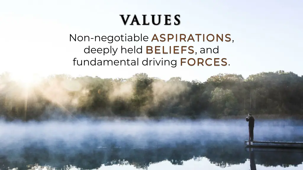 non negotiable aspirations deeply held beliefs