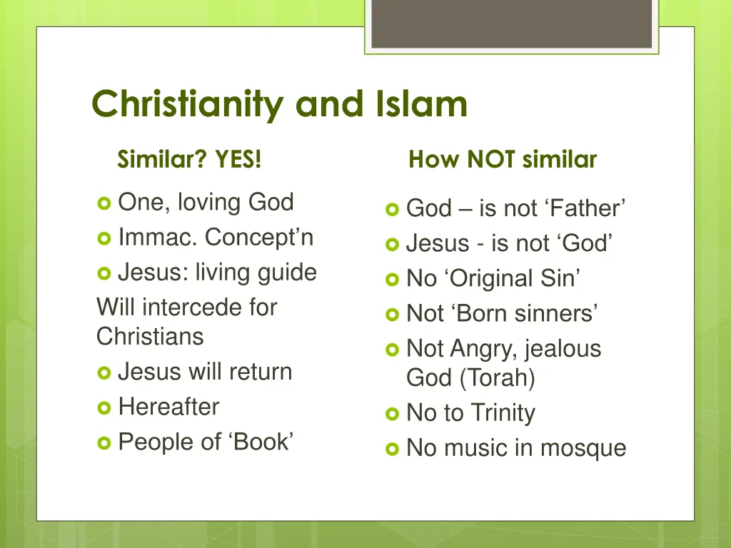 christianity and islam
