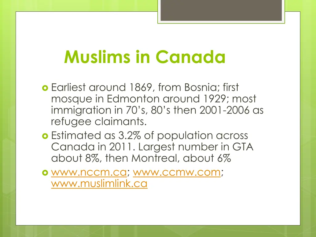muslims in canada