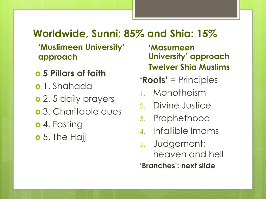 worldwide sunni 85 and shia 15 muslimeen