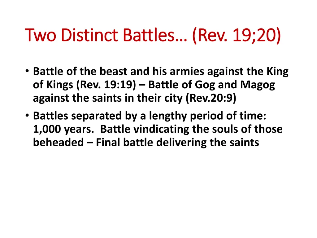 two distinct battles rev 19 20 two distinct 1