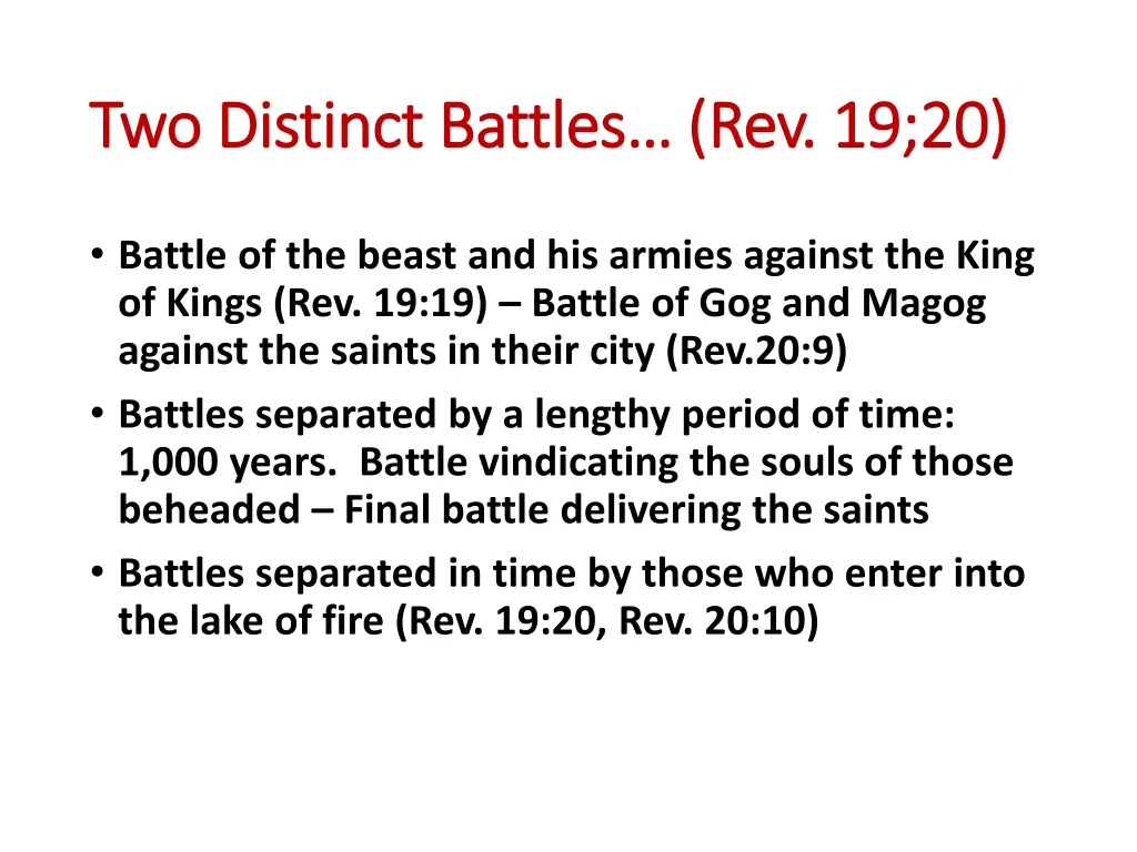 two distinct battles rev 19 20 two distinct 2