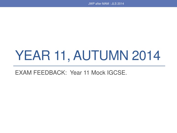jwp after mam jls 2014