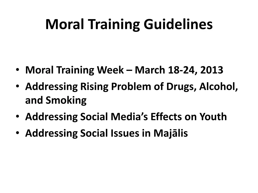 moral training guidelines 1