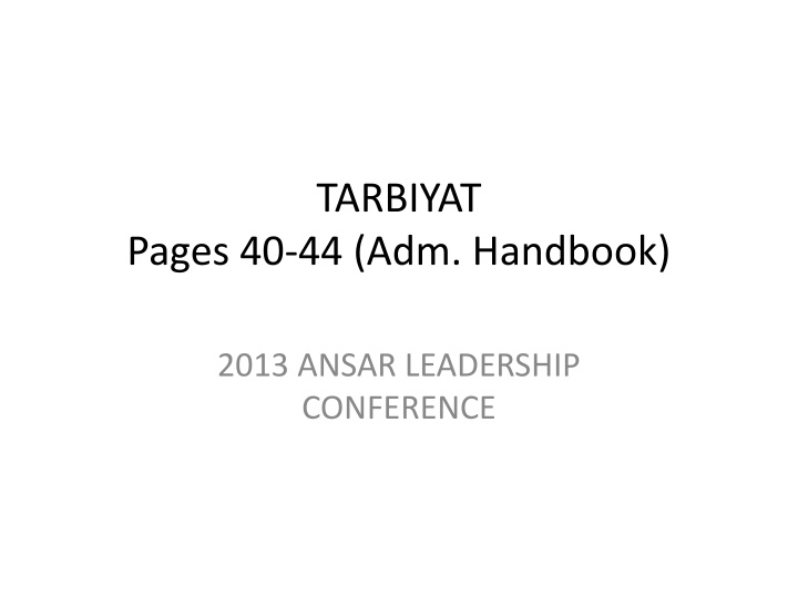 tarbiyat