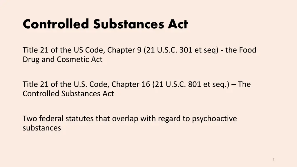 controlled substances act