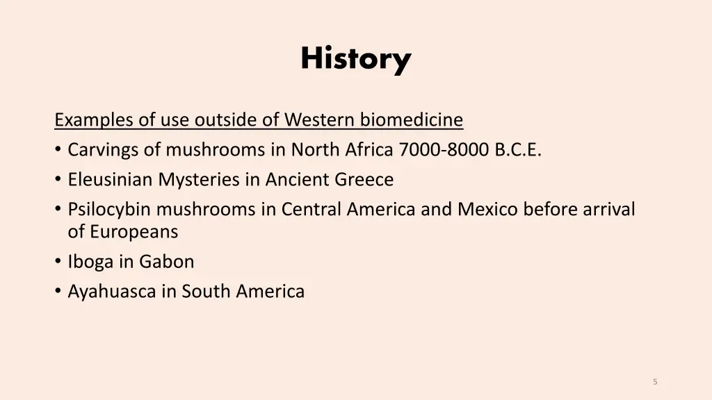 history