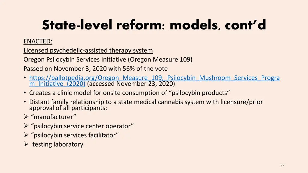 state level reform models cont d
