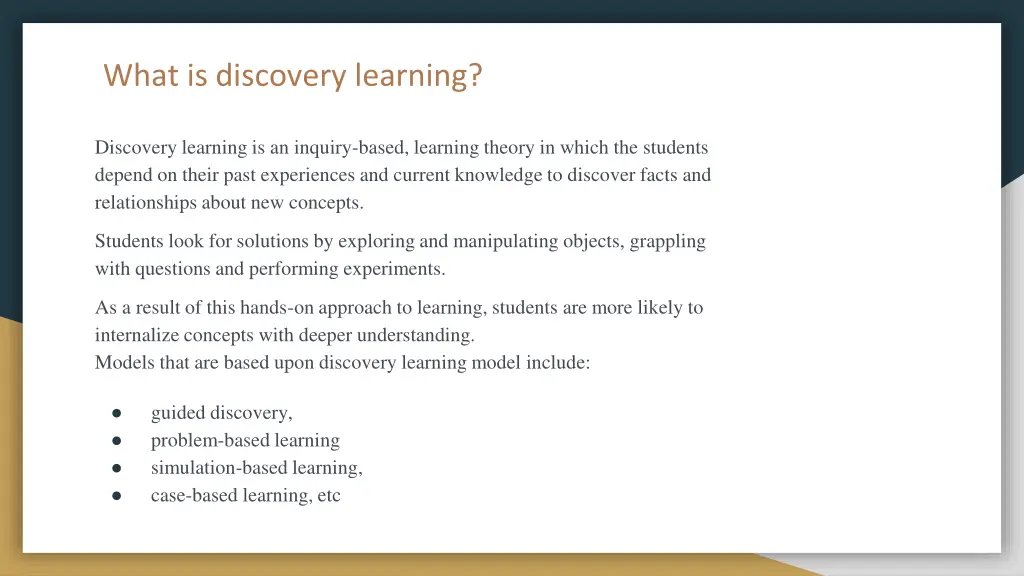 what is discovery learning