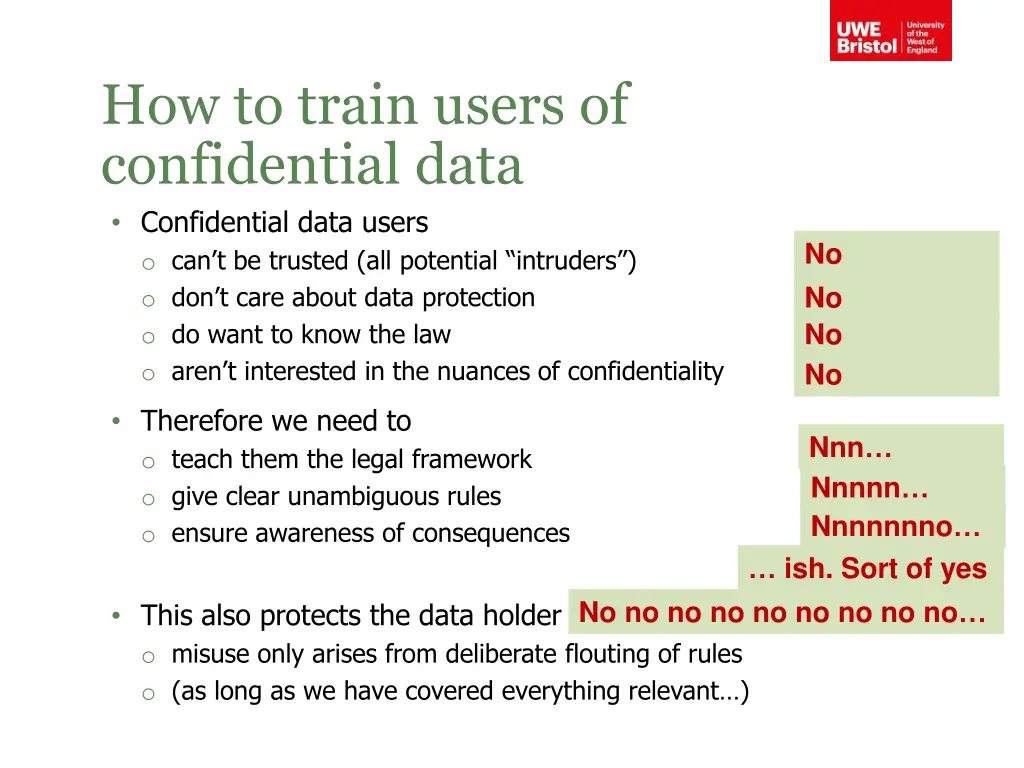 how to train users of confidential data 1
