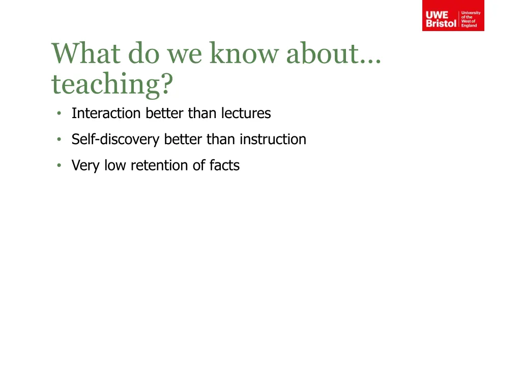 what do we know about teaching interaction better