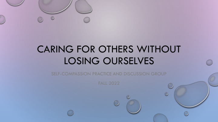 caring for others without losing ourselves