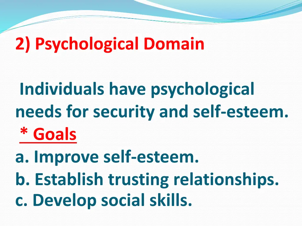 2 psychological domain