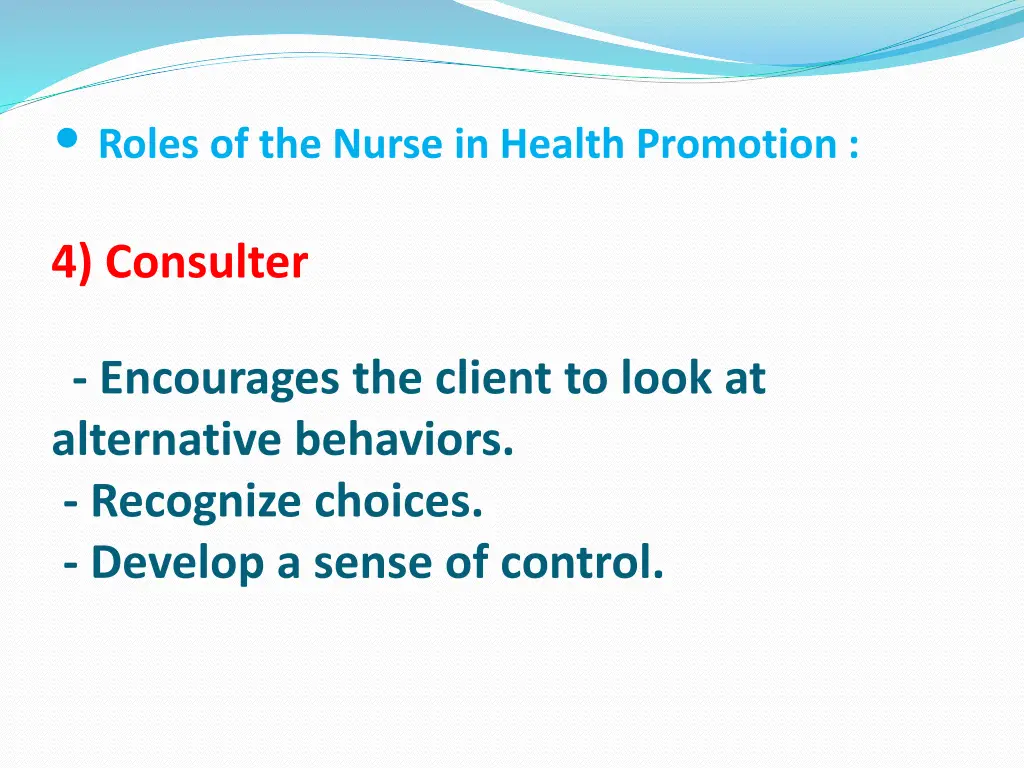 roles of the nurse in health promotion 3