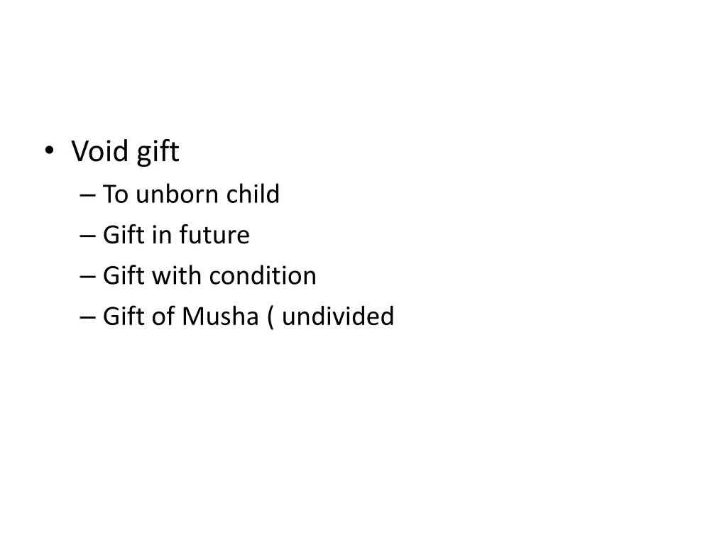 void gift to unborn child gift in future gift