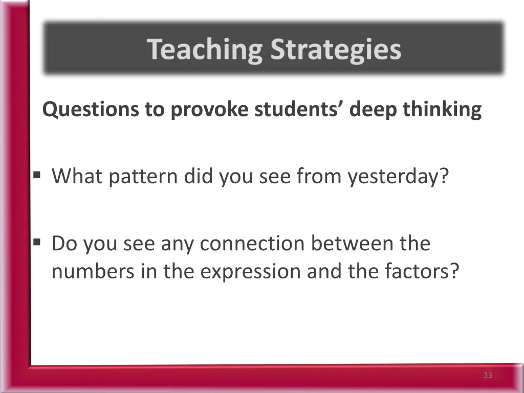 questions to provoke students deep thinking