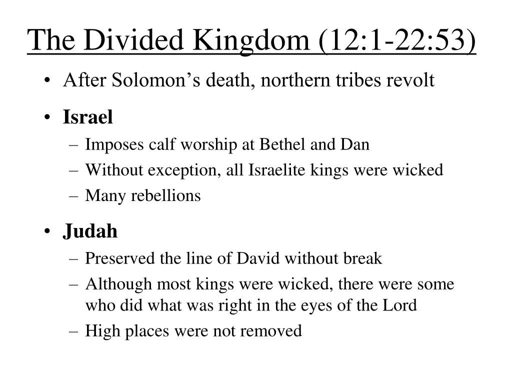 the divided kingdom 12 1 22 53