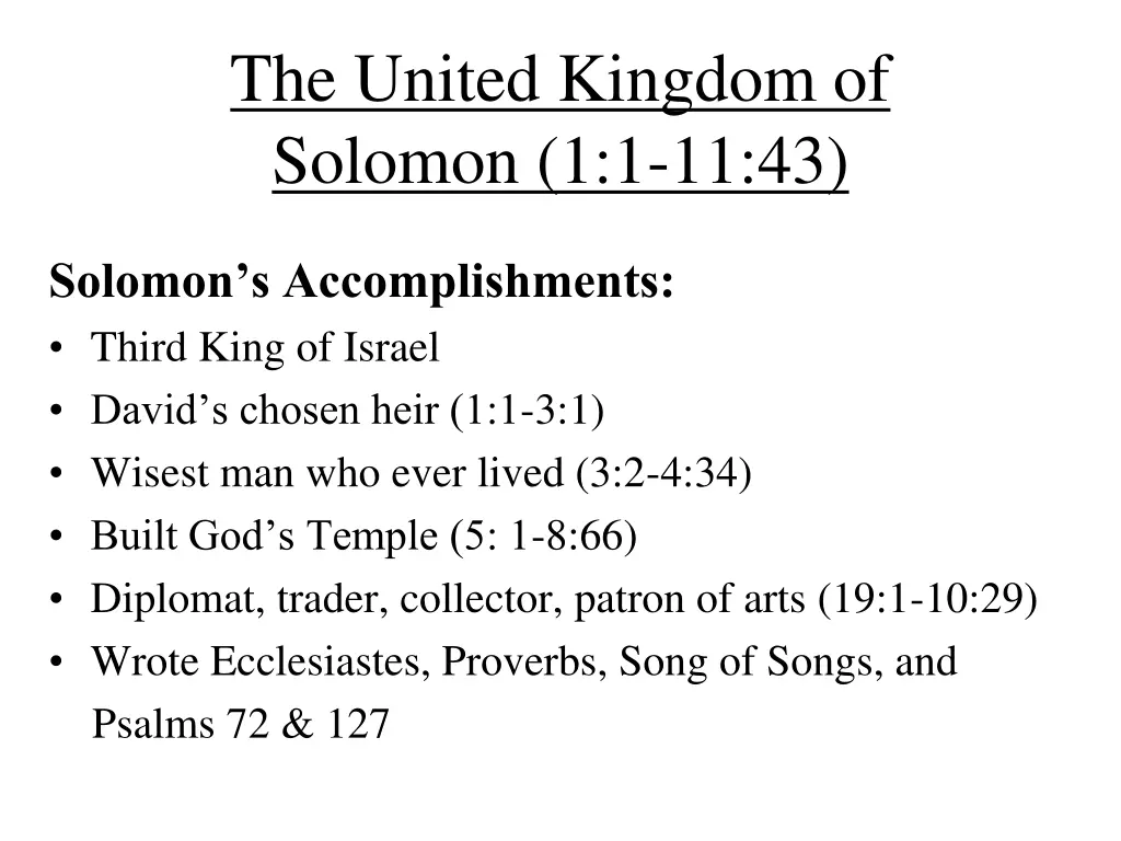 the united kingdom of solomon 1 1 11 43