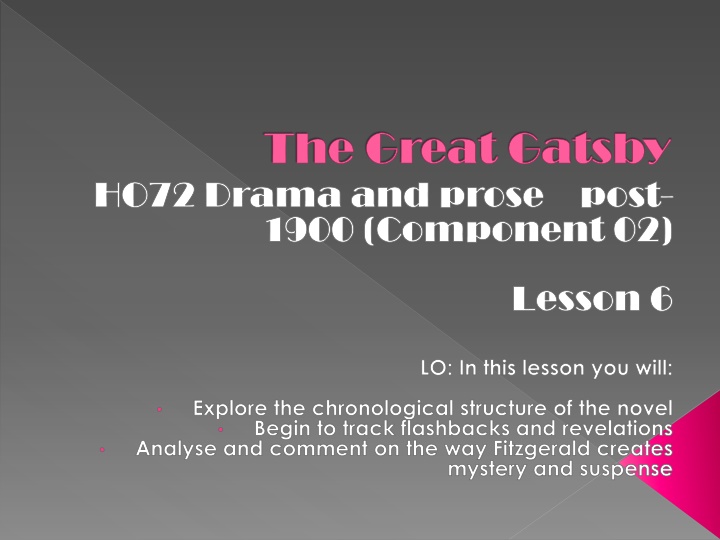 the great gatsby ho72 drama and prose ho72 drama