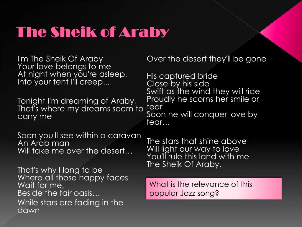 the sheik of the sheik of araby