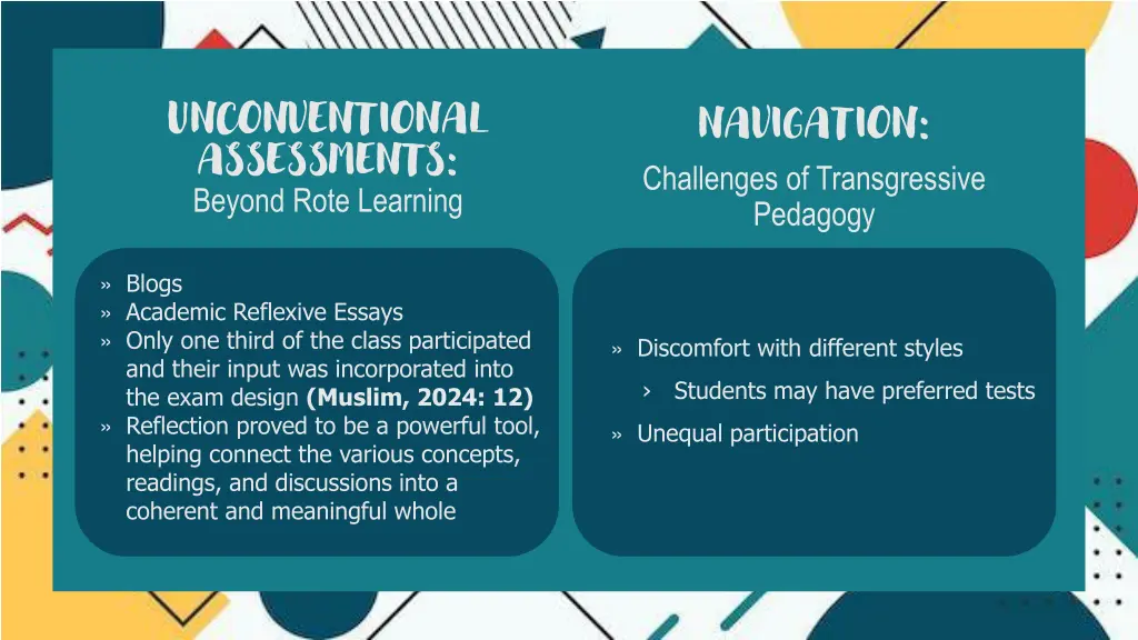 unconventional assessments beyond rote learning