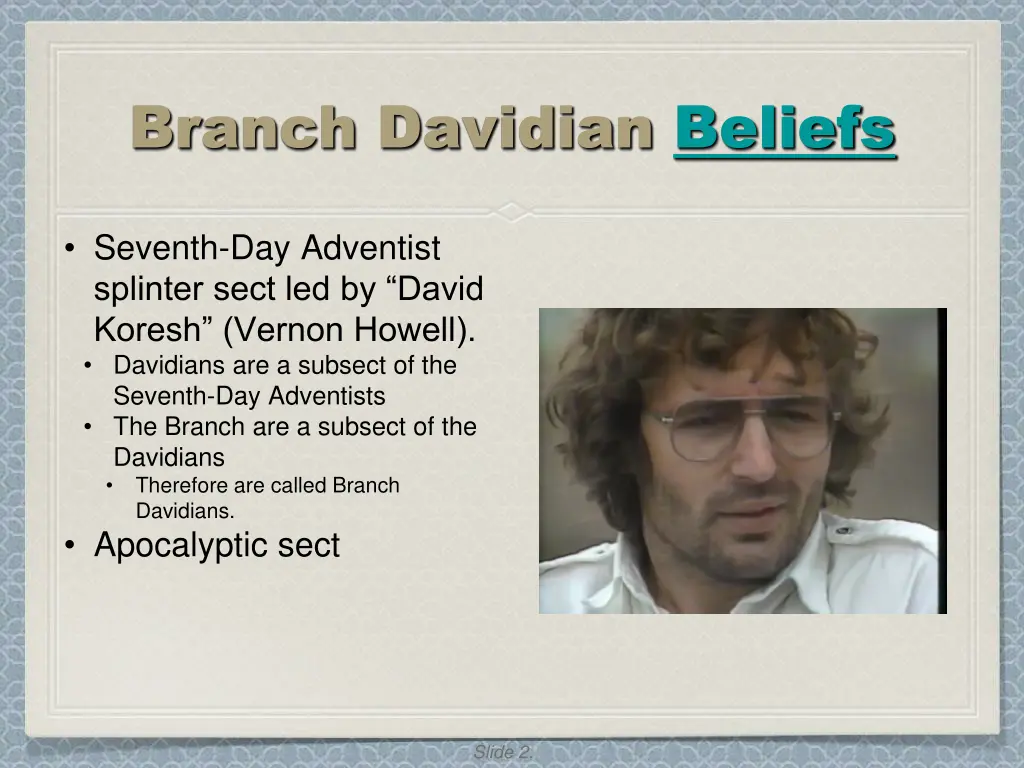 branch davidian beliefs