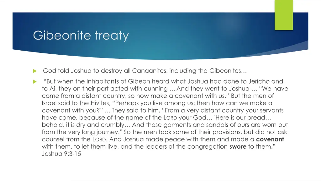 gibeonite treaty