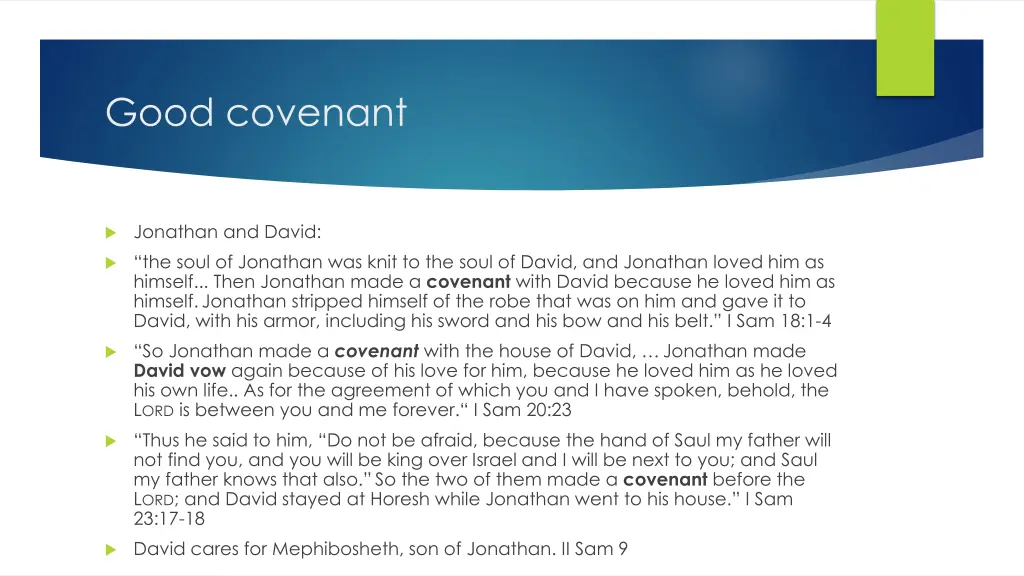 good covenant