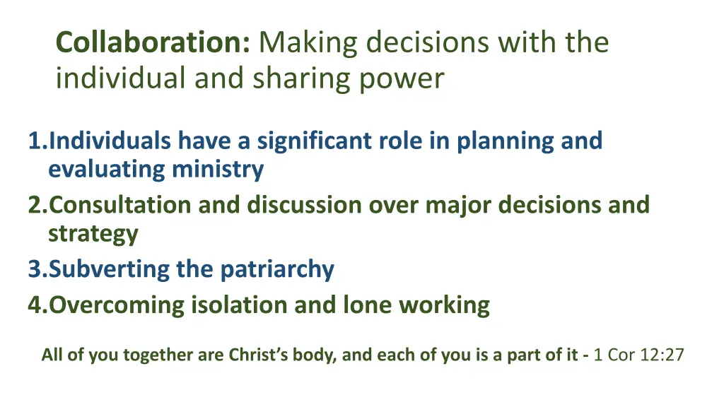 collaboration making decisions with