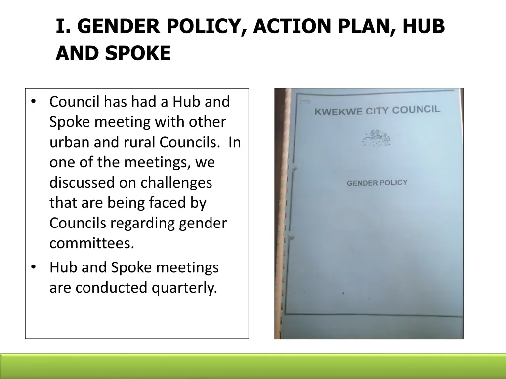 i gender policy action plan hub and spoke 1