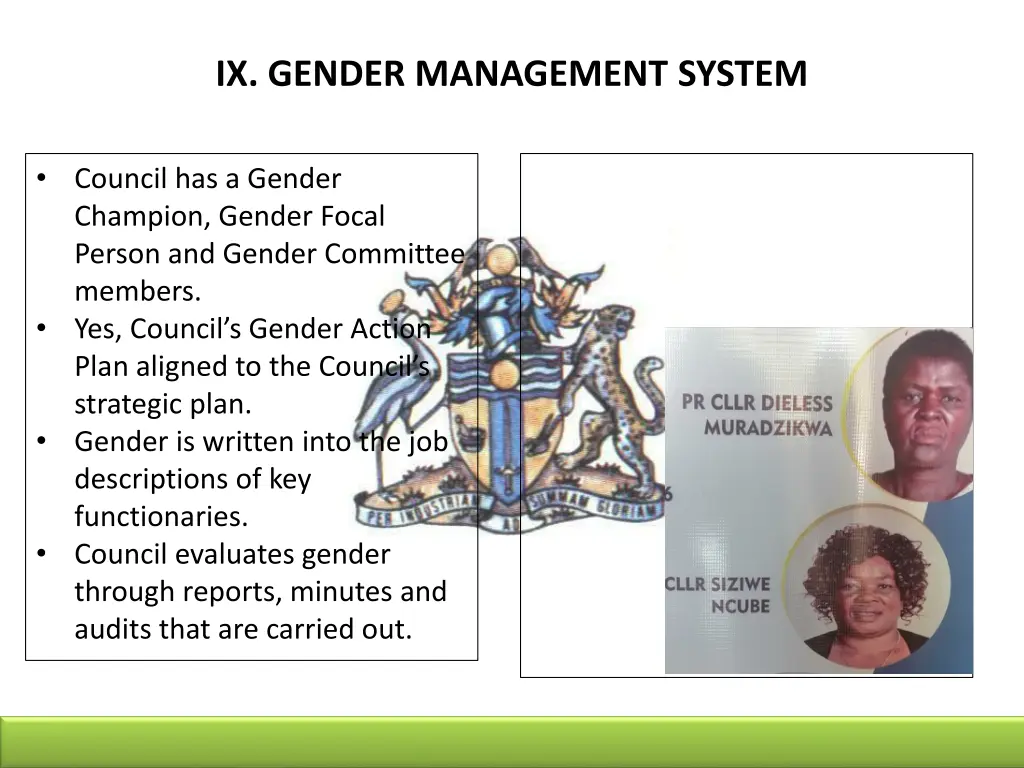 ix gender management system
