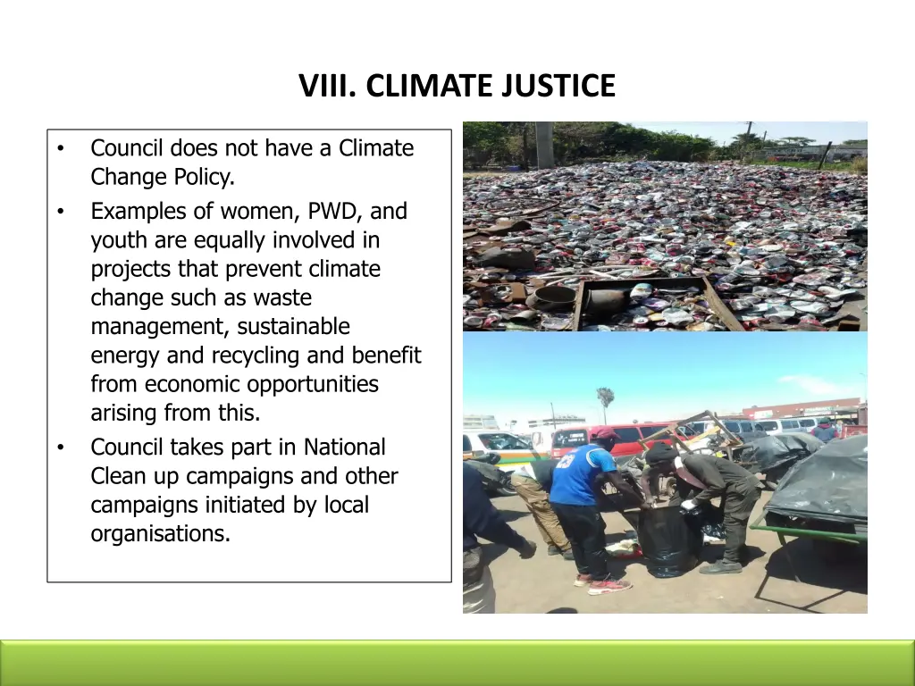 viii climate justice