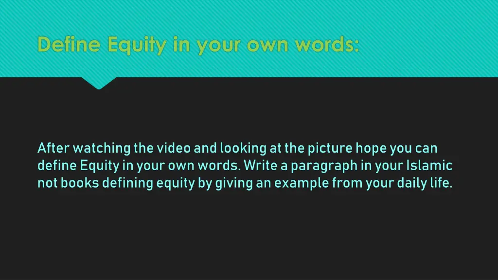 define equity in your own words