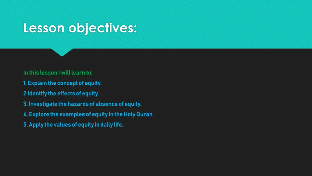 lesson objectives