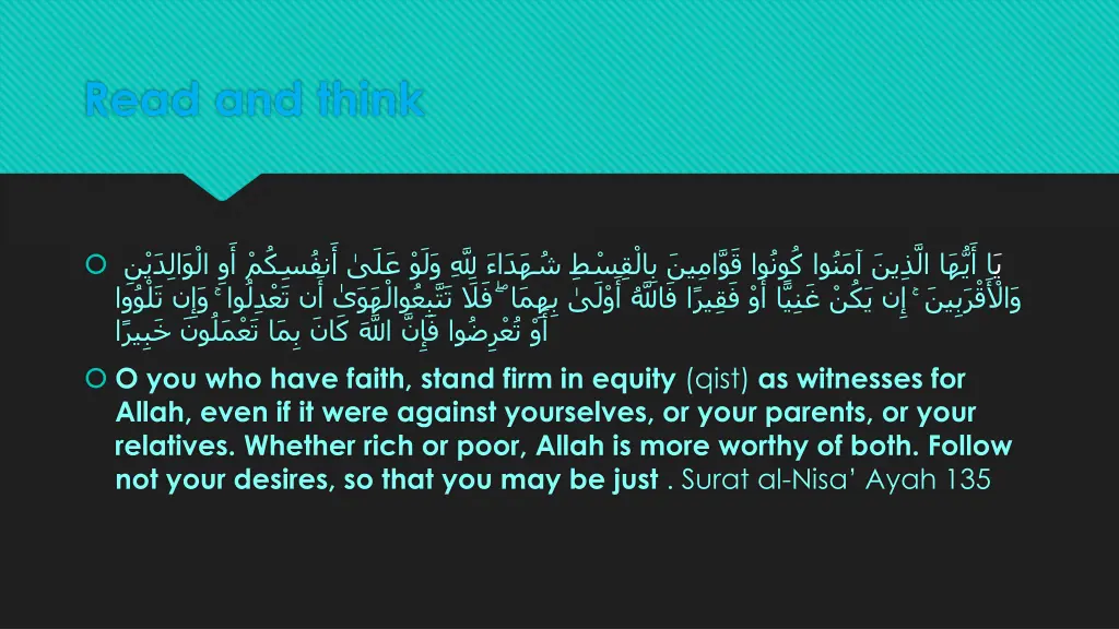 read and think