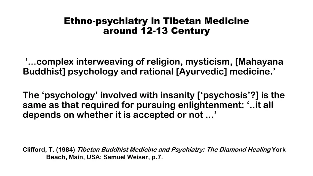 ethno psychiatry in tibetan medicine around