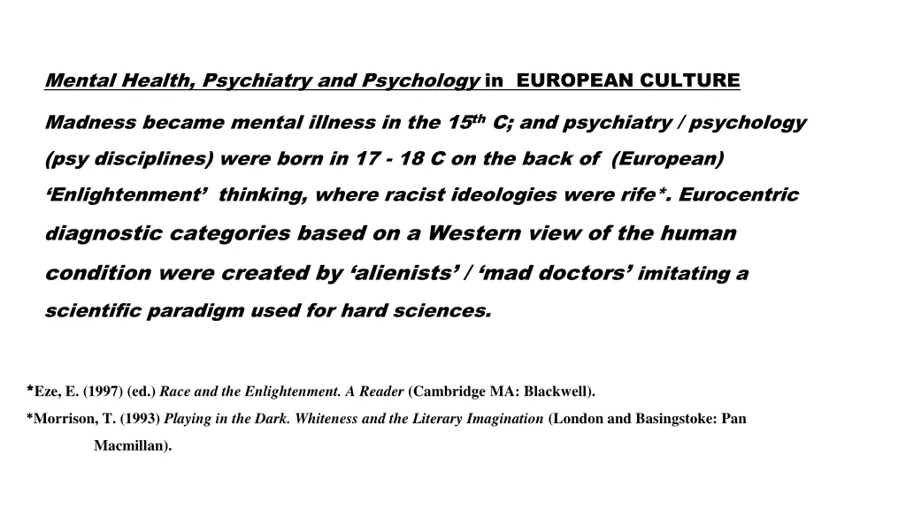 mental health psychiatry and psychology