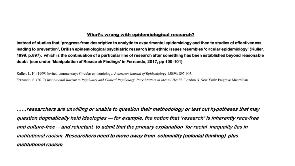 what s wrong with epidemiological research