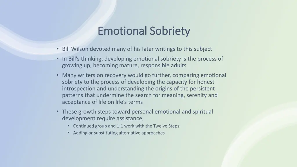 emotional sobriety emotional sobriety