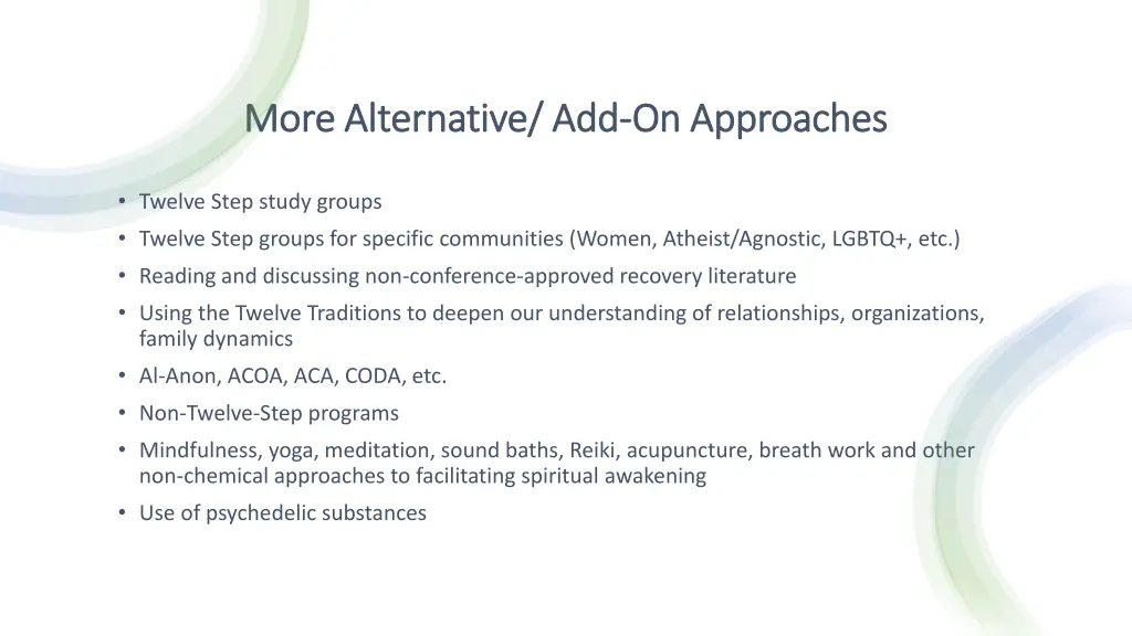 more alternative add more alternative