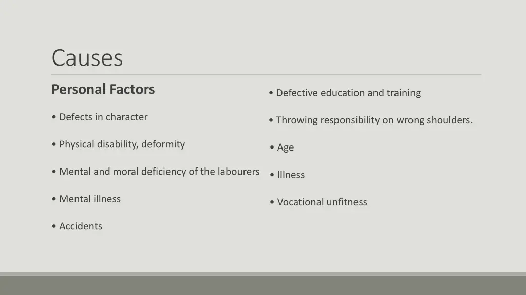 causes