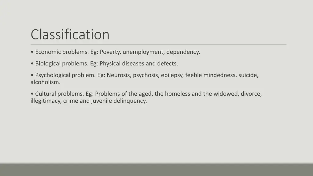 classification