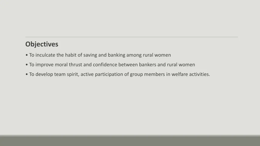 objectives