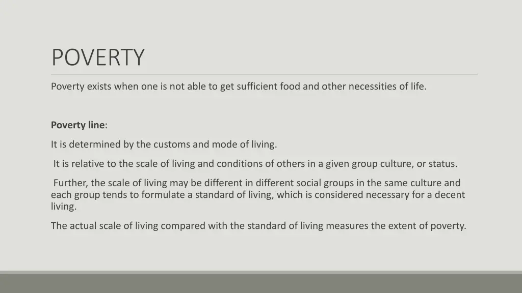 poverty